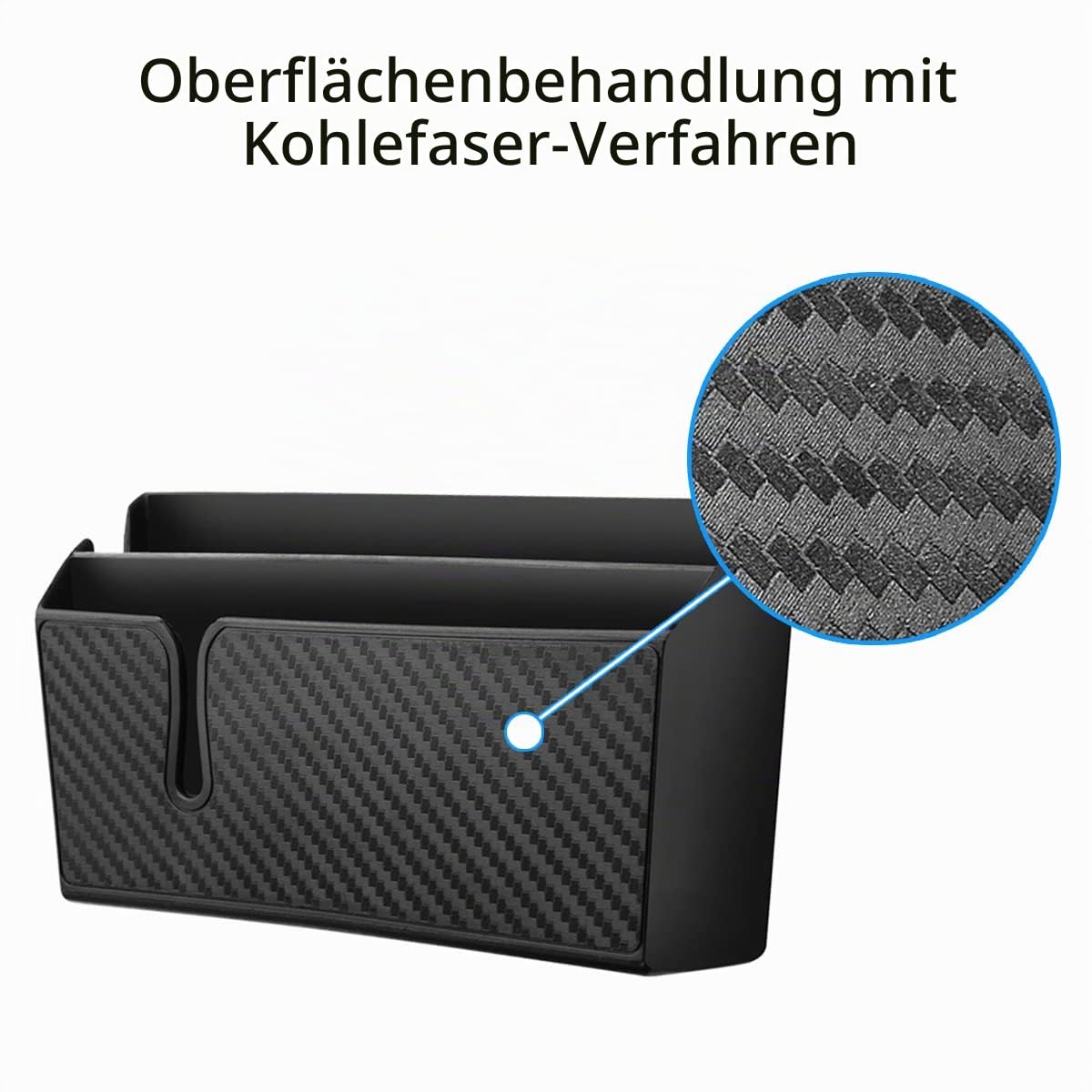 JNNJ Selbstklebende Aufbewahrungsbox für Auto, Universal-Organizer für Auto Organizer, multifunktionales Autozubehör, Auto aus PVC Organizer, geeignet für alle Autos (groß)