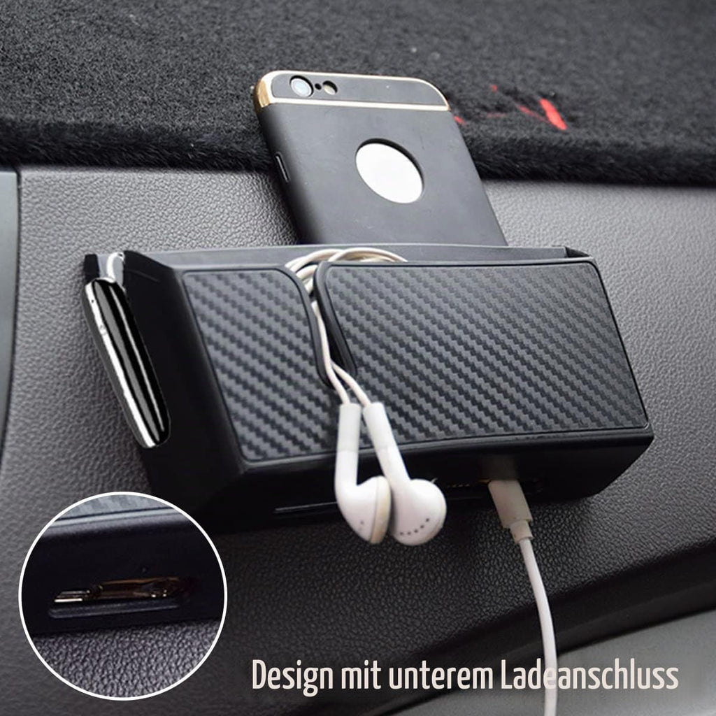 JNNJ Selbstklebende Aufbewahrungsbox für Auto, Universal-Organizer für Auto Organizer, multifunktionales Autozubehör, Auto aus PVC Organizer, geeignet für alle Autos (groß)