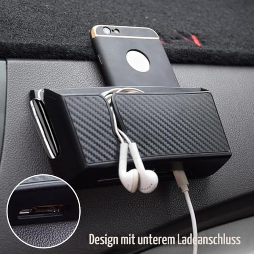 JNNJ Selbstklebende Aufbewahrungsbox für Auto, Universal-Organizer für Auto Organizer, multifunktionales Autozubehör, Auto aus PVC Organizer, geeignet für alle Autos (groß)