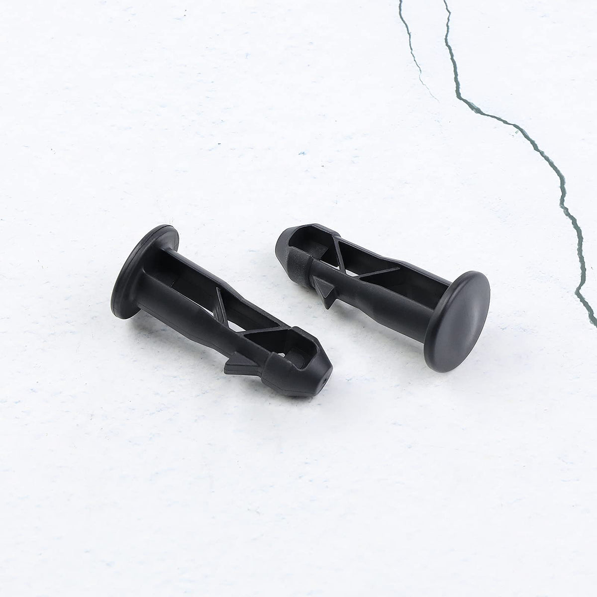 3 Paar Scharnierstifte für Mülltonnendeckel, 65mm x 18mm, schwarzer Kunststoff, passend für 240L Mülltonnen im Freien