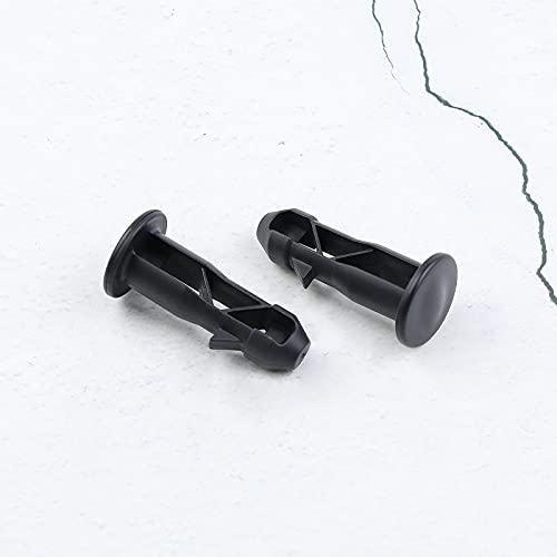 3 Paar Scharnierstifte für Mülltonnendeckel, 65mm x 18mm, schwarzer Kunststoff, passend für 240L Mülltonnen im Freien