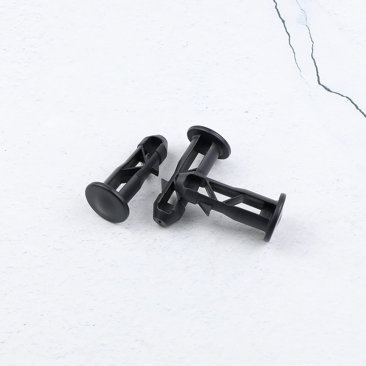 3 Paar Scharnierstifte für Mülltonnendeckel, 65mm x 18mm, schwarzer Kunststoff, passend für 240L Mülltonnen im Freien