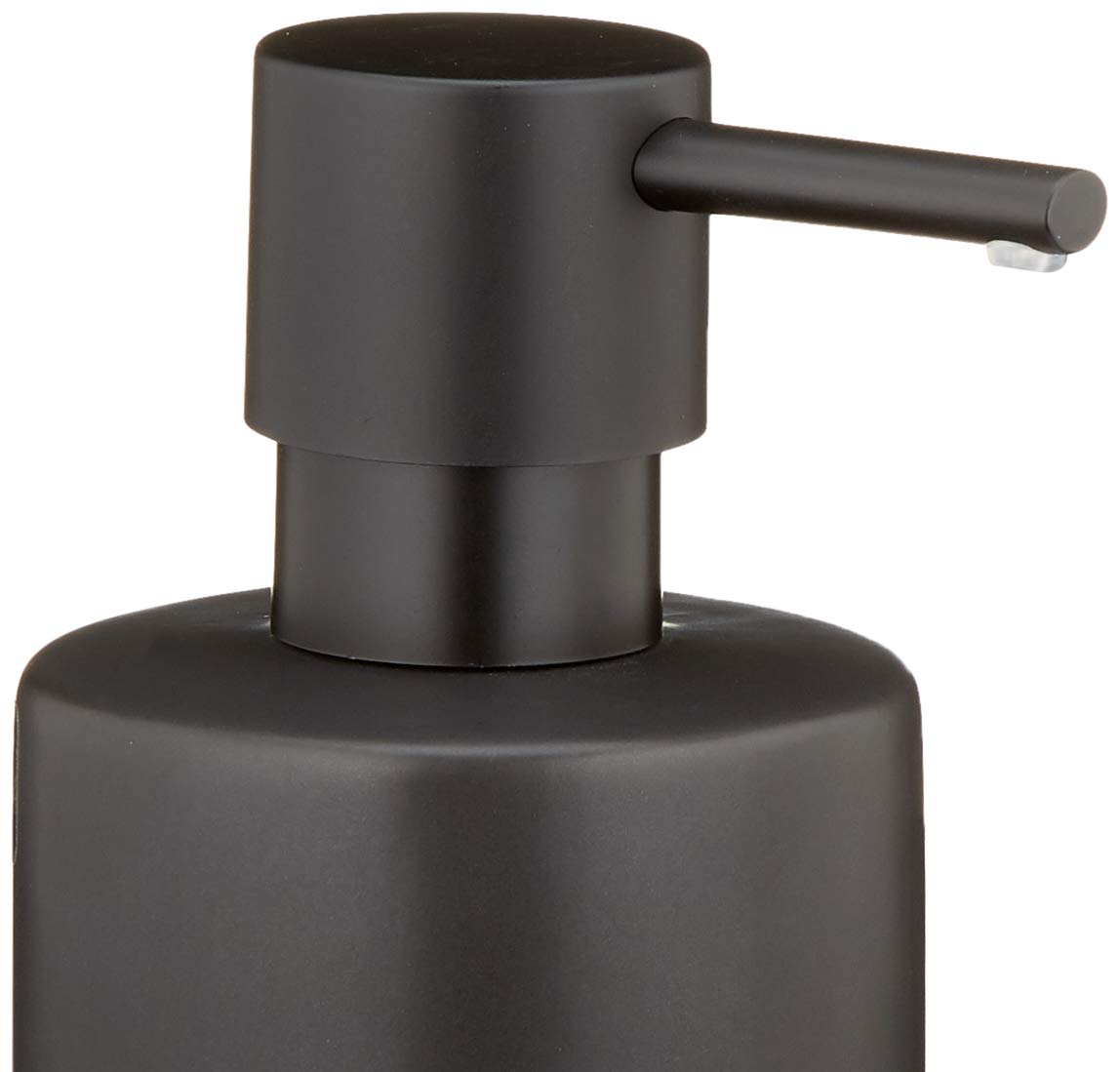 Spirella Seifenspender Tube | mit Edelstahlpumpe | Flüssigseifen-Spender | Porzellan | 300ml | Langliebig und Robust | matt schwarz, Keramik, Noir Mat