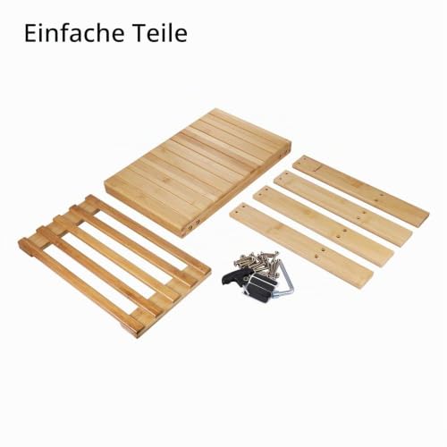 Yoassi Vintage Bambushocker Fusshocker Schemel - L x B x H 39 x 25 x 34cm Robuster Rutschfester Sitzhocker, Beistelltisch, Blumenhocker, Kinderstuhl, Tritthocker L