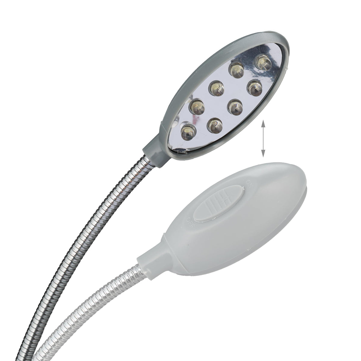 Relaxdays Laptopkissen, LED-Licht, tragbar, Flacher Lapdesk, grau