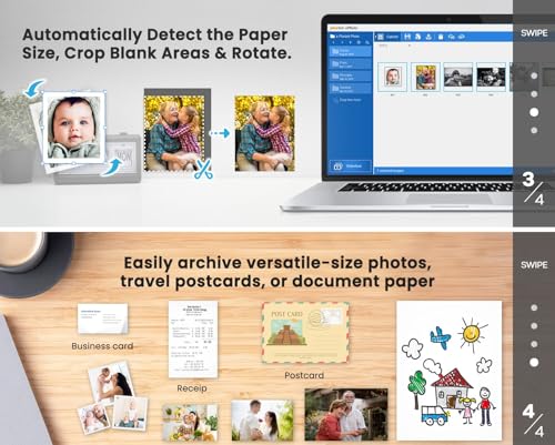 Plustek Foto-Scanner – ePhoto Z300 German Design Award 2018, scannt 4x6 Fotos in 2 s, automatische Ausrichtung und CCD-Sensor. Unterstützt Mac und PC.