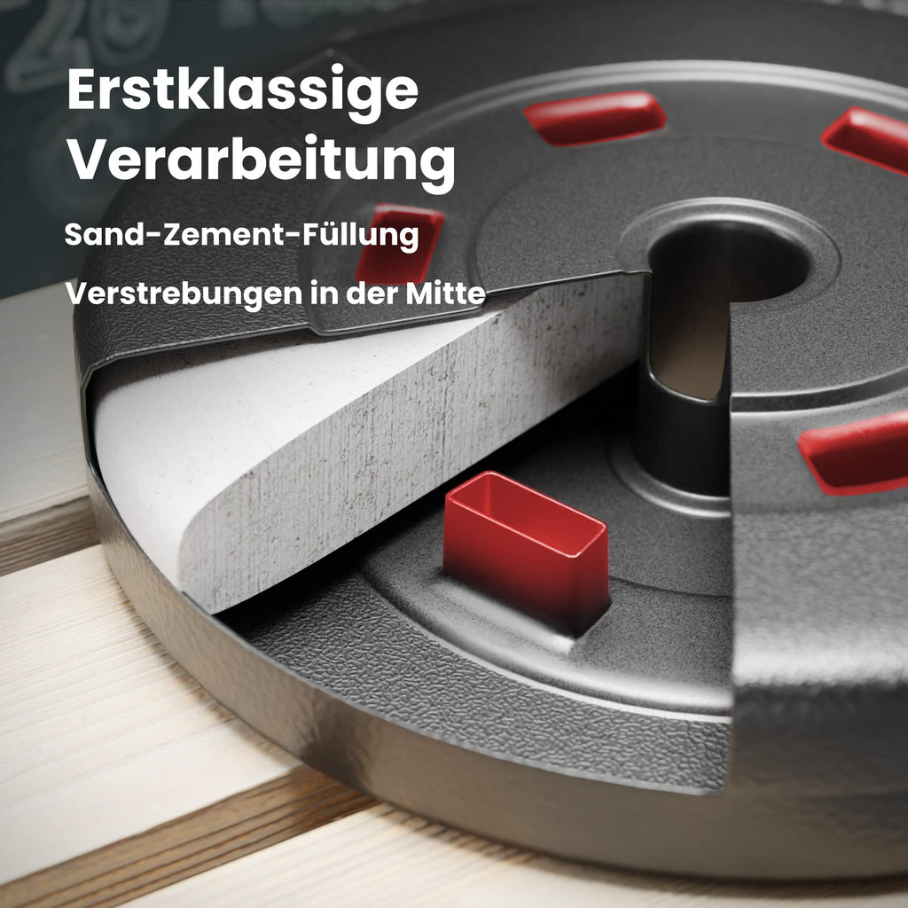 Hop-Sport Hantelset 39kg bis 99kg - Klappbare Hantelbank mit Gewichten, Verstellbare Langhantelablage, Trainingsbank für Bankdrücken, Stabiler Fitnessbank, 270 kg Max. Belastbarkeit