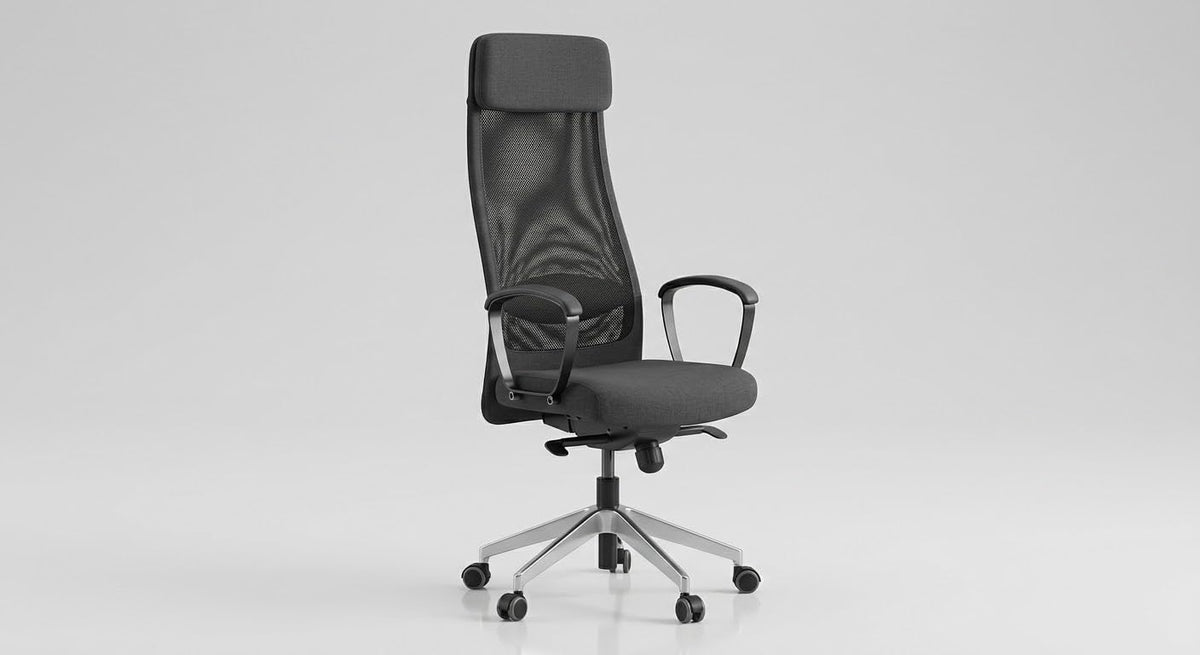 IKEA Markus Bürostuhl: Stellen Sie die Höhe und den Winkel Dieses Stuhls EIN, damit Sich Ihr Arbeitstag wohl fühlt (Dunkelgrau)