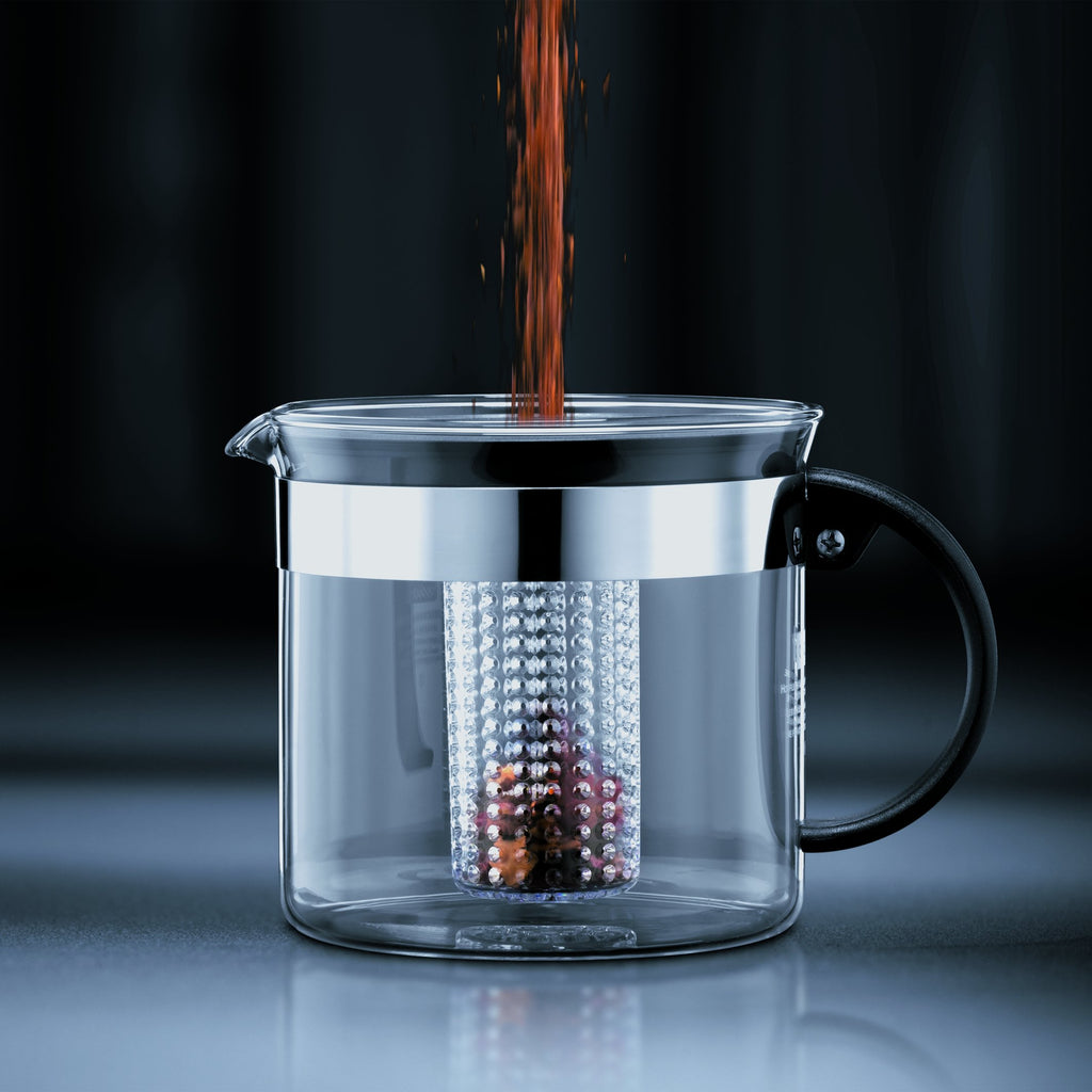 Bodum 1880-01 Teapress 1,5l schwarz Teapot Bistro Nouveau