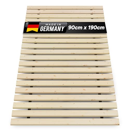 TUGA - Holztech Rollrost 90 x 190 cm 20mm 300kg Lattenrost Rolllattenrost Premium Qualitätsarbeit aus Deutschland