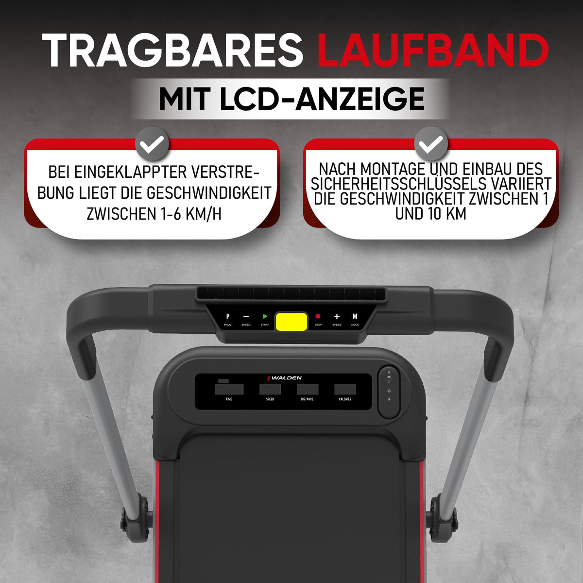 Elektrisches Laufband für den Heimgebrauch, klappbar, 1-2,5 PS, 12 voreingestellte Programme, LCD-Display, 1-10 km/h (1)