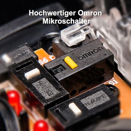 SANWA Trackball Maus mit Kabel, 4 Wege Scrollfunktion, 6 Programmierbare Tasten, Kabelgebundener Roller Ball Maus, 400-1600 DPI, Fingerauflage, Vorbeugung RSI, Kompatibel mit Winows, Mac, PC, Schwarz
