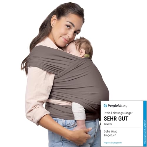 Boba Tragetuch Baby, Elastische Baumwolle, Neugeborene, Grau
