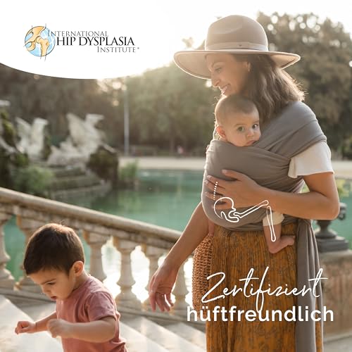 Boba Tragetuch Baby, Elastische Baumwolle, Neugeborene, Grau