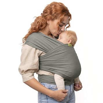 Boba Tragetuch Baby, Elastische Baumwolle, Neugeborene, Grau