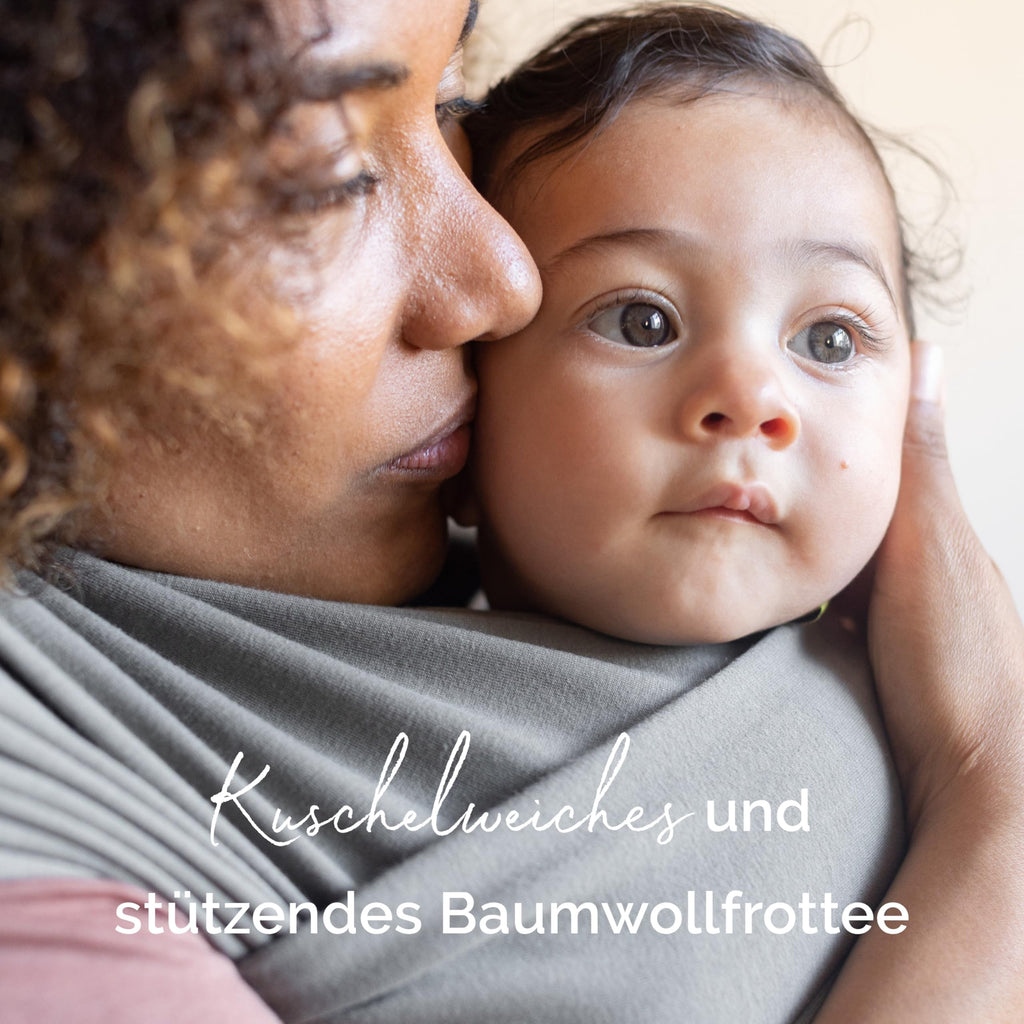 Boba Tragetuch Baby, Elastische Baumwolle, Neugeborene, Grau