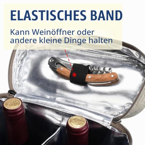 Kato Tirrinia Flaschentasche 2 Flasche Kühltasche isolierte Weintasche