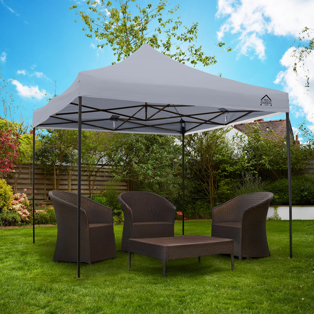 All Seasons Gazebos 3x3m vollständig wasserdichtes Faltpavillon - Metallisch Grau