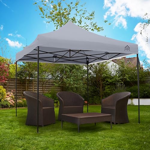 All Seasons Gazebos 3x3m vollständig wasserdichtes Faltpavillon - Metallisch Grau