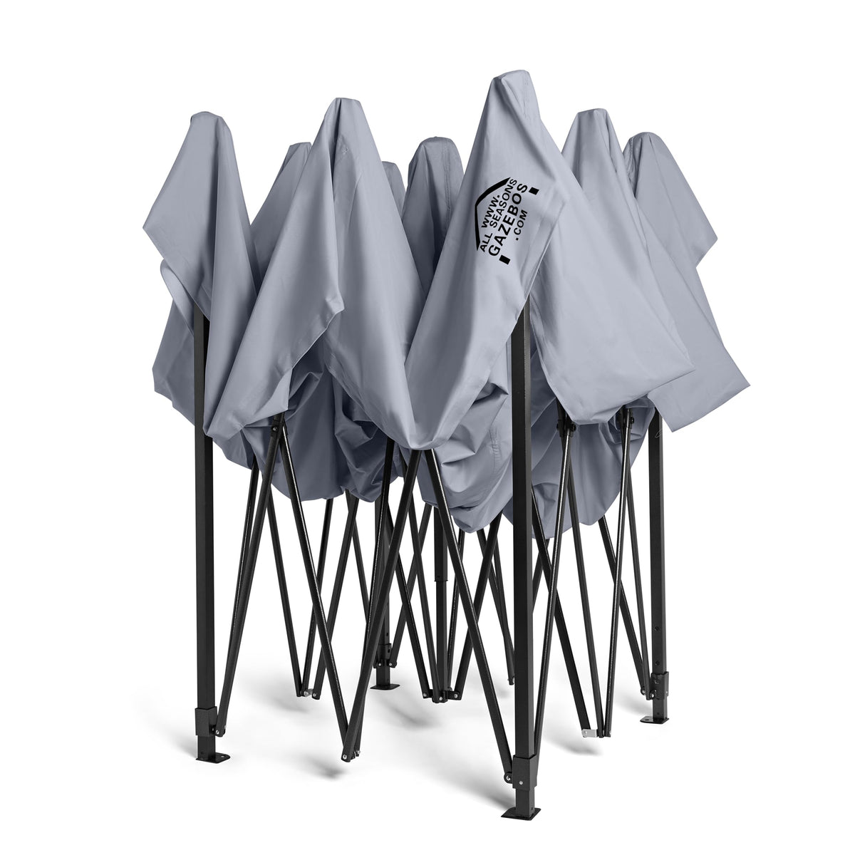 All Seasons Gazebos 3x3m vollständig wasserdichtes Faltpavillon - Metallisch Grau