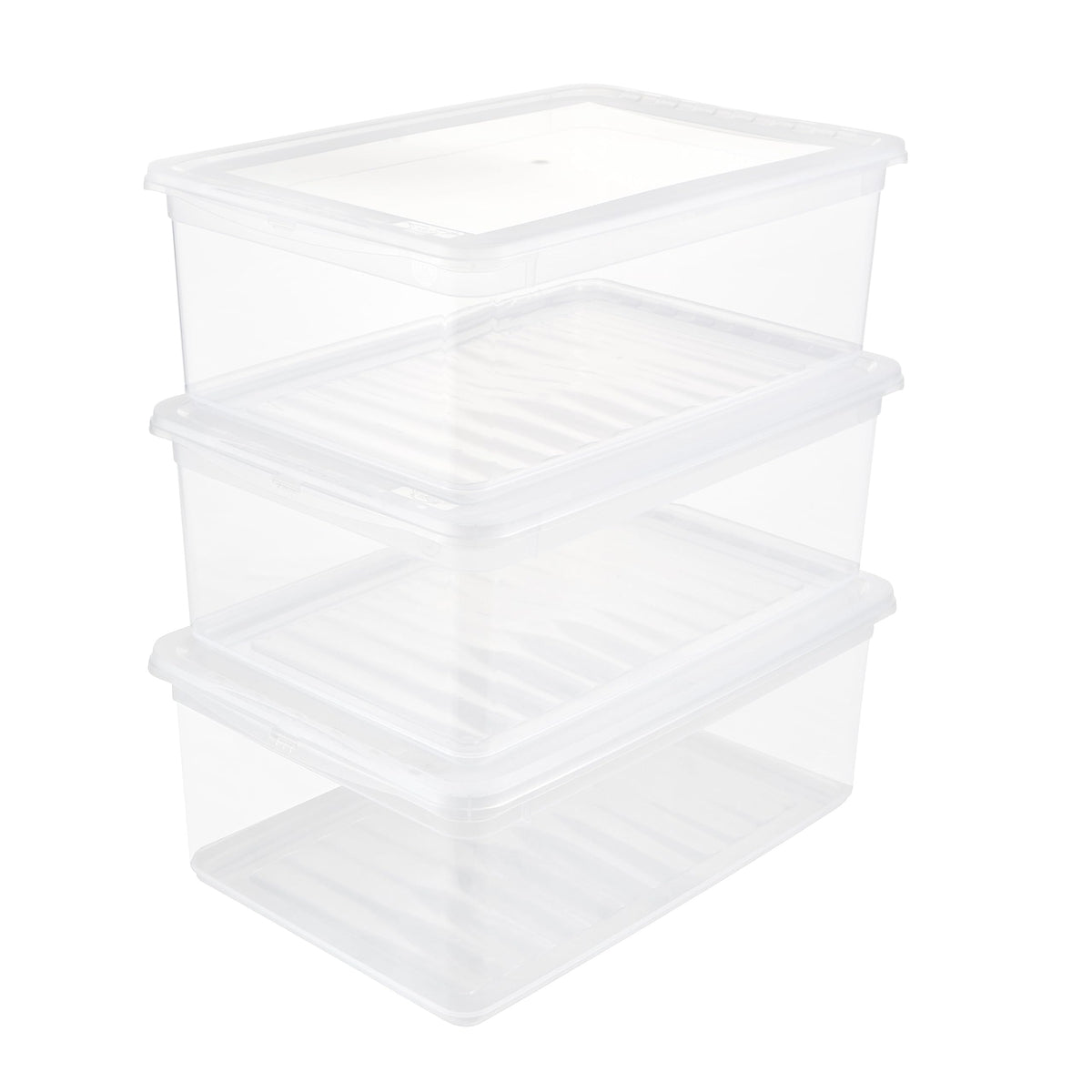 keeeper bea Aufbewahrungsboxen, 3er-Set, 3 x 11 l, Transparent