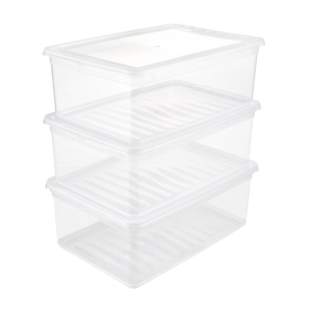 keeeper bea Aufbewahrungsboxen, 3er-Set, 3 x 11 l, Transparent