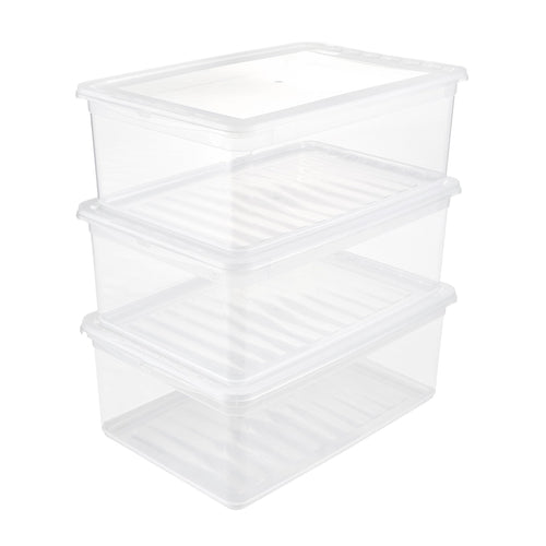 keeeper bea Aufbewahrungsboxen, 3er-Set, 3 x 11 l, Transparent