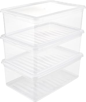 keeeper bea Aufbewahrungsboxen, 3er-Set, 3 x 11 l, Transparent