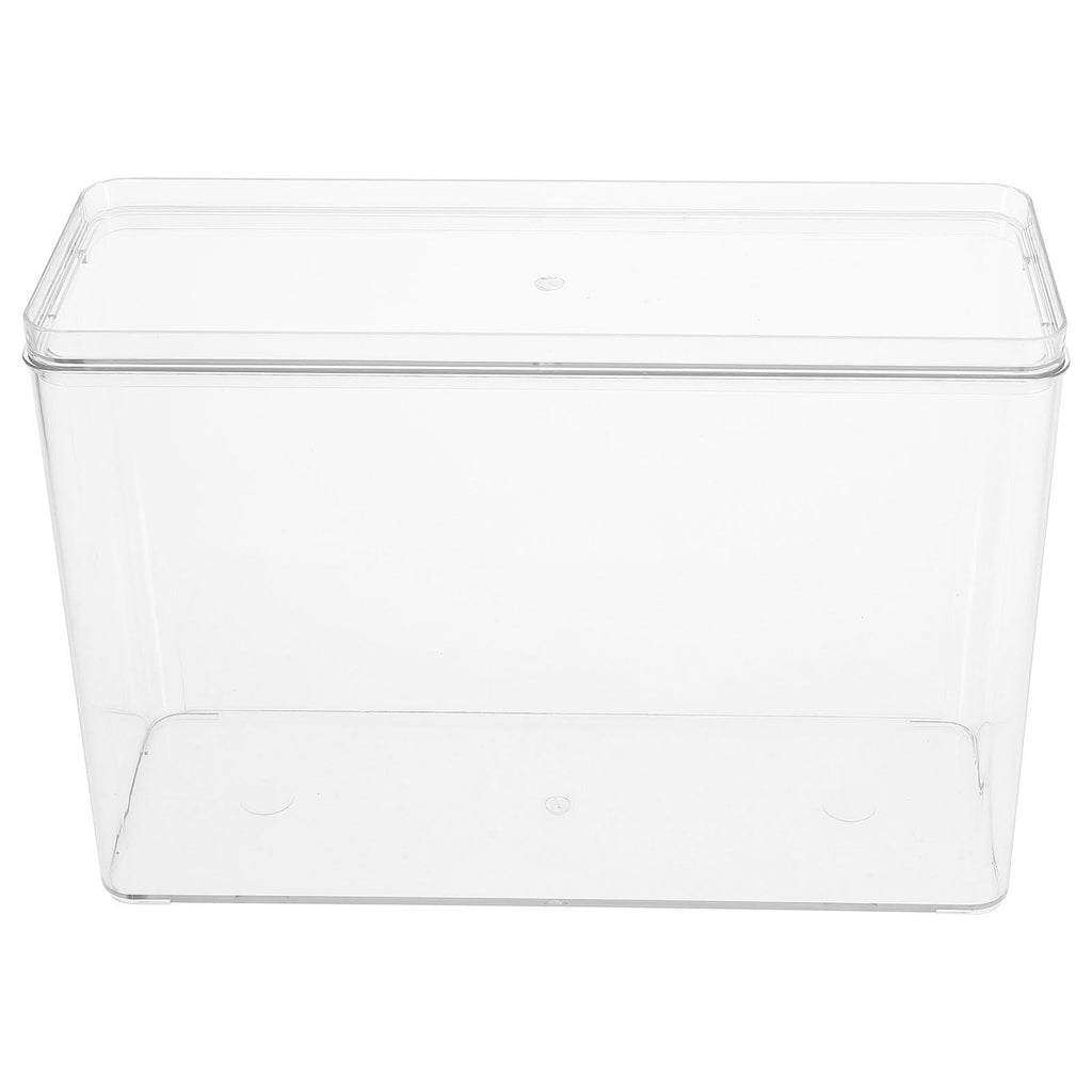 STOBAZA Organizer Schmal aus Acryl mit Feuchtigkeitsgeschütztem Großem Fassungsvermögen Transparente Aufbewahrungsbox mit Deckel für Desktop und Zuhause
