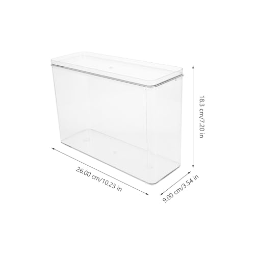 STOBAZA Organizer Schmal aus Acryl mit Feuchtigkeitsgeschütztem Großem Fassungsvermögen Transparente Aufbewahrungsbox mit Deckel für Desktop und Zuhause
