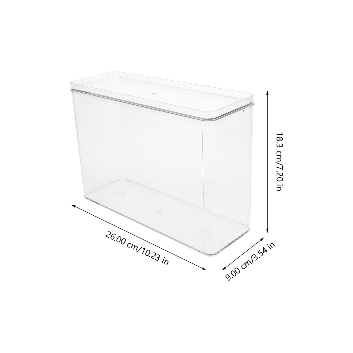 STOBAZA Organizer Schmal aus Acryl mit Feuchtigkeitsgeschütztem Großem Fassungsvermögen Transparente Aufbewahrungsbox mit Deckel für Desktop und Zuhause