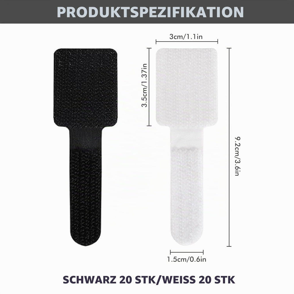 40 Stück Cable Management Schreibtisch, Kabel Organizer Unter Dem Schreibtisch, wiederverwendbare Nylon Kabelmanagement für Schreibtisch, Kabelhalter Selbstklebend Nachttisch, Ladekabeln