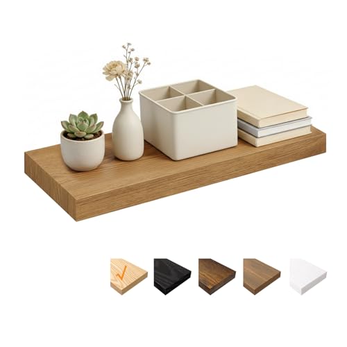 RICHER HOUSE Eiche Wandregale, 60 x 23,5 x 3,8cm Wandboard MDF Holz 1er-Set