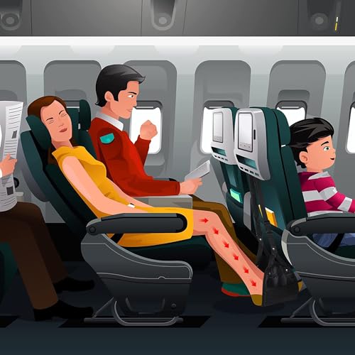 Flugzeug-Fußstütze – beste Reise-Fußstütze, Flugzeug-Reisezubehör, keine kollidierende Fußhängematte und tragbare Flugzeug-Beinstütze, bietet Entspannung und Komfort für lange Flüge