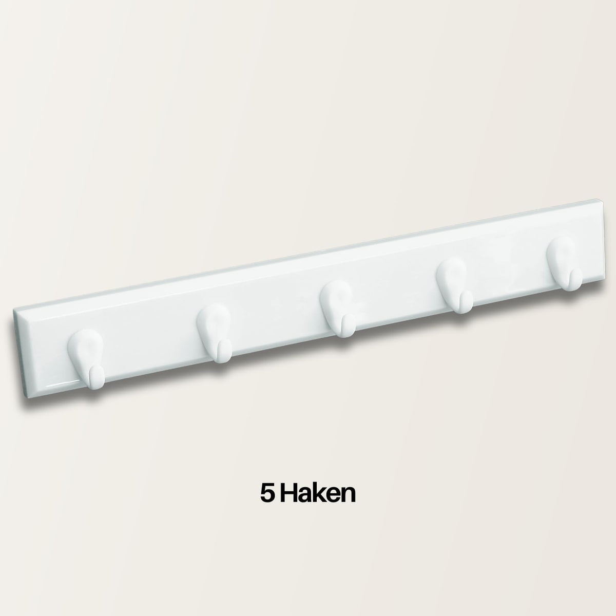 homeXpert Schlüsselleiste 5 Haken weiß 22cm – Hakenleiste Wand zum Kleben oder Schrauben – Schlüsselboard Garderobenleiste Schlüsselhaken Wandhaken Flur Küche