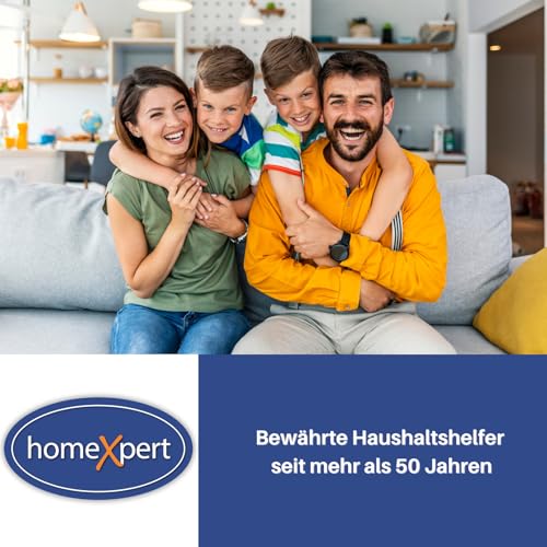 homeXpert Schlüsselleiste 5 Haken weiß 22cm – Hakenleiste Wand zum Kleben oder Schrauben – Schlüsselboard Garderobenleiste Schlüsselhaken Wandhaken Flur Küche