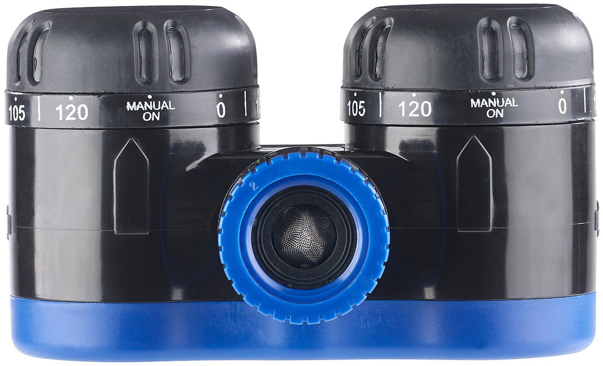 Royal Gardineer Wasser Timer: 2-Fach-Wasserverteiler mit mechanischer Bewässerungsuhr, bis 120 Min. (Wasser Timer Garten, Bewässerungsuhr, Automat)