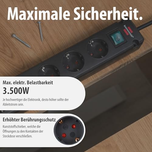 Brennenstuhl Bremounta Steckdosenleiste 6-Fach mit Schalter