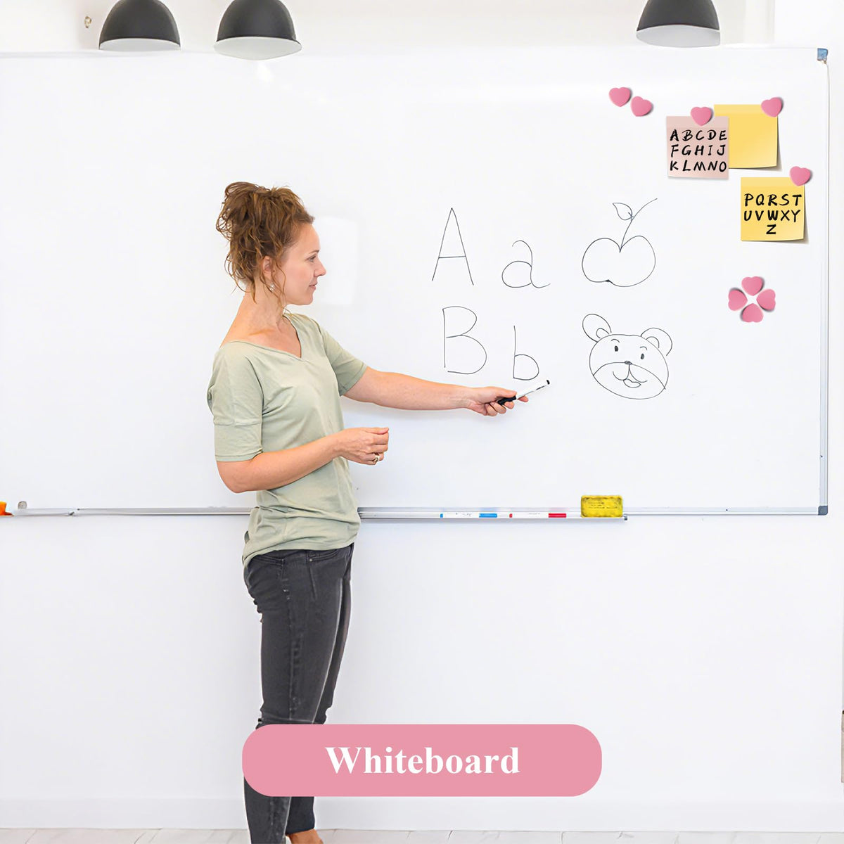 20 Stück Magnete für Magnettafel, Mini Magnete Klein Herz Starke Magnete für Whiteboard & Kühlschrank, Rosa Magneten Flach, Dekorative Kühlschrankmagnete, Tafelmagnete für Pinnwand Büro Basteln
