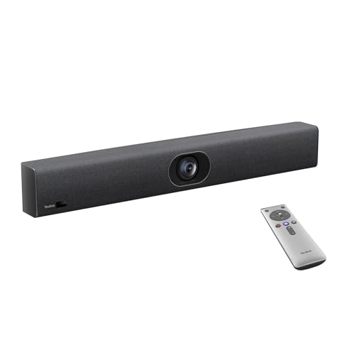 Yealink UVC40 E2 4K USB Video Conference Camera Teams Zoom Kompatibilität 120° Webcam Auto Framing Speaker Tracking mit 8 Mikrofonen All-in-one Audio- und Videokonferenzsystem für Konferenzräume