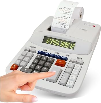 Olympia CPD 512 Tischrechner druckend, 12- stellige, grün/rote LCD- Anzeige, 210 x 295 x 67 mm