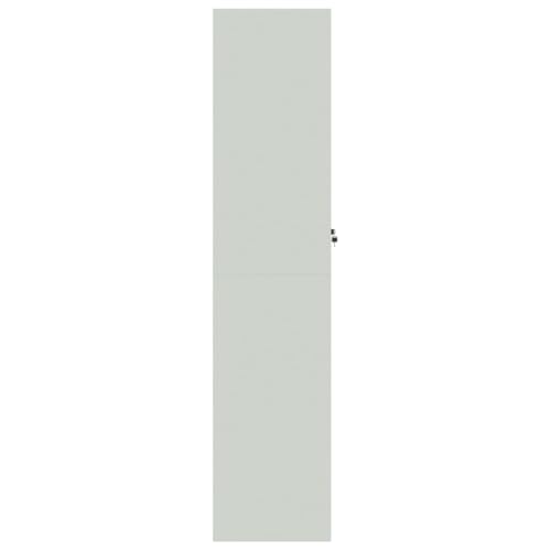 Aktenschrank Hellgrau aus pulverbeschichtetem Stahl 90x40x180 cm mit 4 Einlegeböden abschließbar Büroschrank für Archivierung und Ordnung im Büro, Homeoffice, Arbeitszimmer