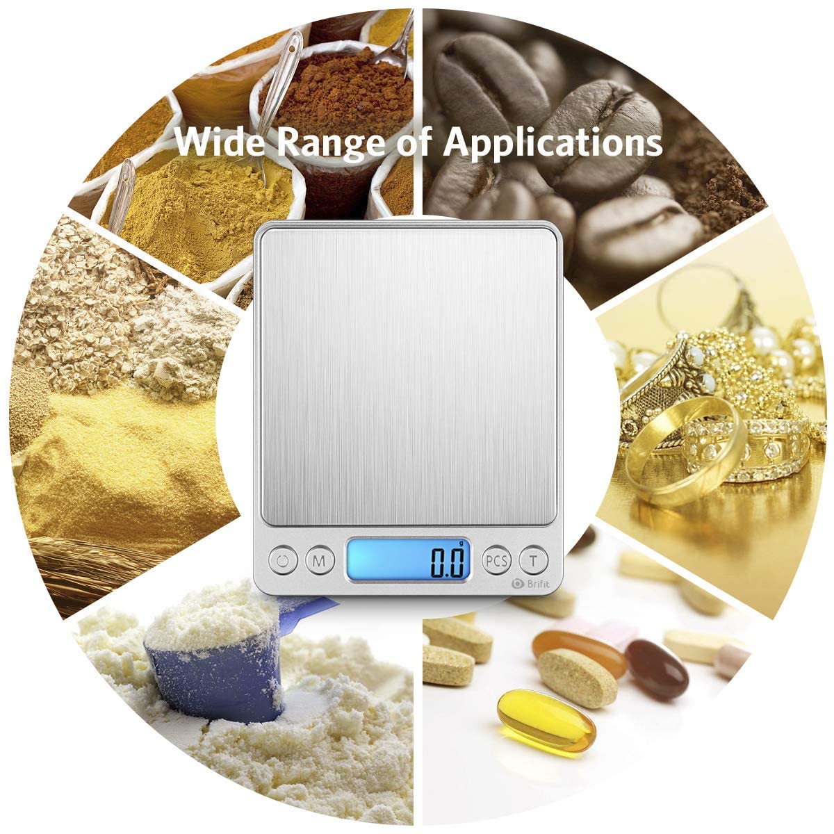 AMIR Küchenwaage, 3kg x 0,1g Digitalwaage Küchenwaage, Hohe Präzision Briefwaage mit Tara-Funktion, Stückzählung Funktion, Haushaltswaage ideal für Messen von Weihnachten backen Zutaten, Briefmarken..