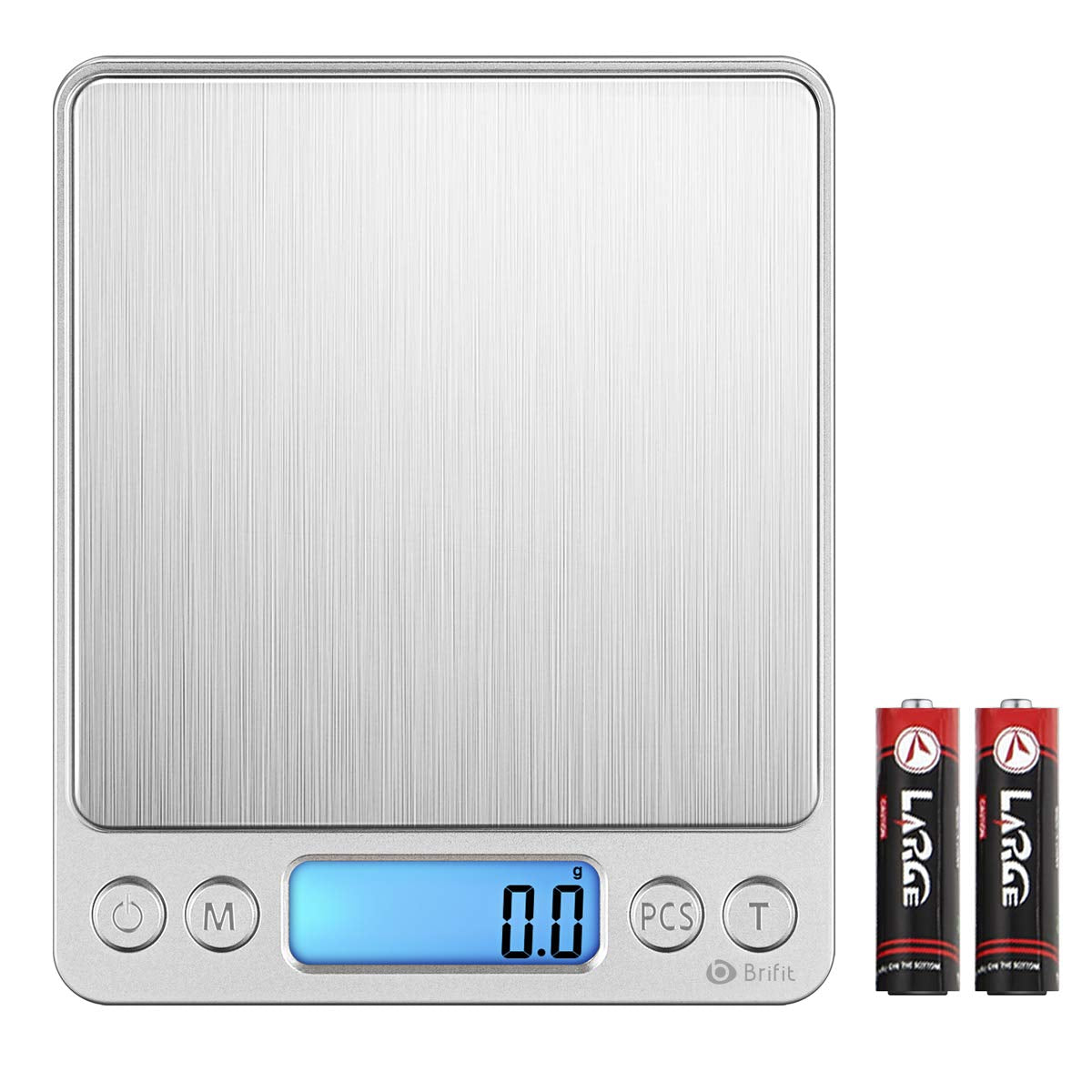 AMIR Küchenwaage, 3kg x 0,1g Digitalwaage Küchenwaage, Hohe Präzision Briefwaage mit Tara-Funktion, Stückzählung Funktion, Haushaltswaage ideal für Messen von Weihnachten backen Zutaten, Briefmarken..