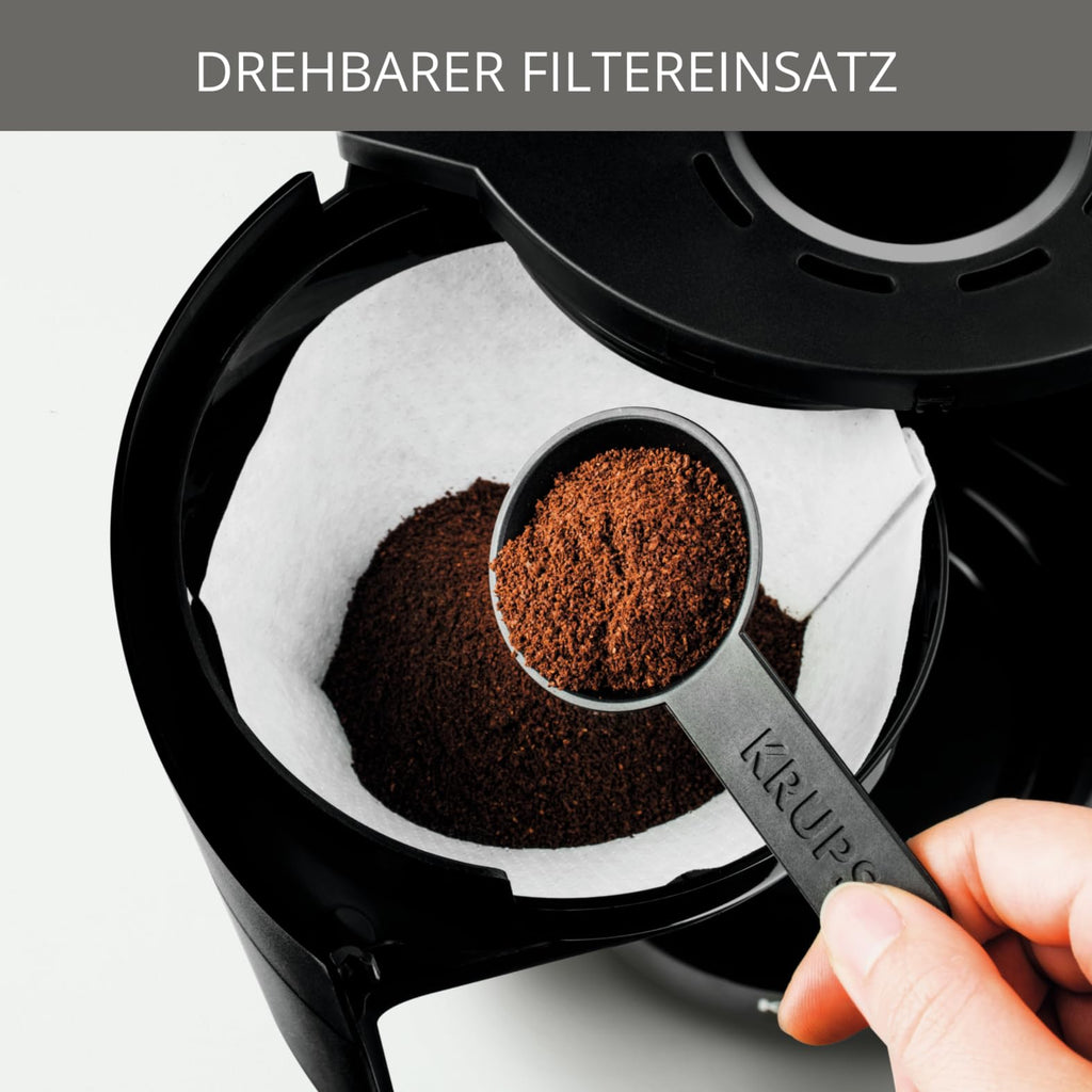 KRUPS ProAroma Filterkaffeemaschine mit Glaskanne, 1,25L Füllmenge