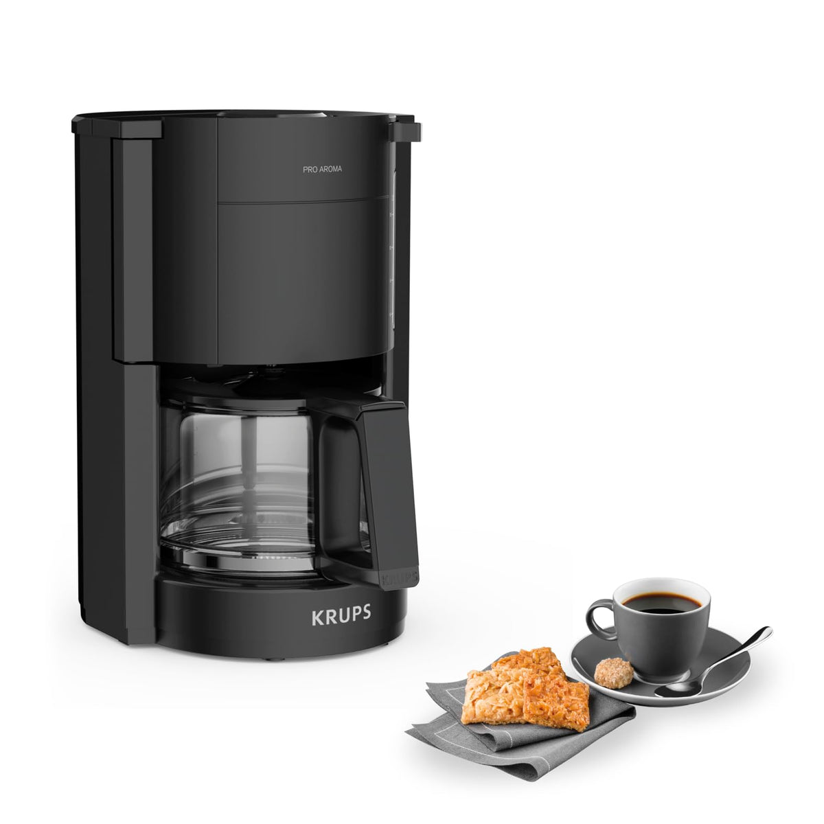 KRUPS ProAroma Filterkaffeemaschine mit Glaskanne, 1,25L Füllmenge