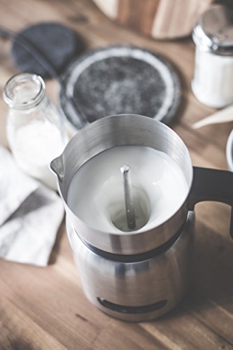 GASTROBACK Design Milk and Chocolate Advanced, 650 Watt Induktion-Milchaufschäumer für 1 Liter Milchschaum, heiße Schokolade, Milchaufschäumer elektrisch, schwarz/Silver