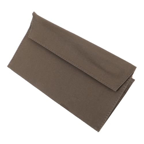 PATKAW Canvas Reißverschlusstasche für Reiseplaner, Aufbewahrungshülle für Notizbücher, multiple compartments, secure zipper design, office and journaling, Olivgrün