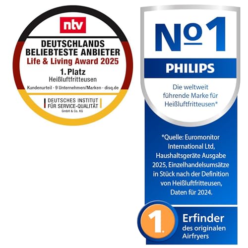 Philips Essential Airfryer Heißluftfritteuse XL, Schwarz, 6,2 L