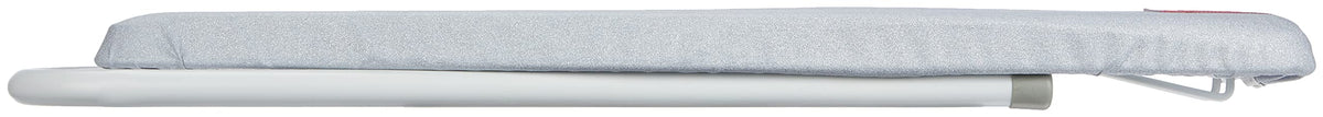 Rayen | Ärmelbügelbrett | Aluminiumbezug | Klappbar | Anti-Schließsystem | Durchlöchertes Brett | Mattweiß | Maße: 52 x 11 cm, Grau
